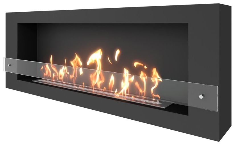 SteelHeat WALL LONG 1500 черный напольный биокамин