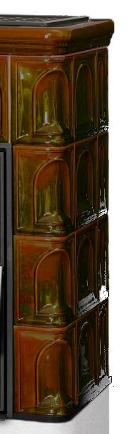 ABX Britania K белый цоколь, коричневая дровяная печь