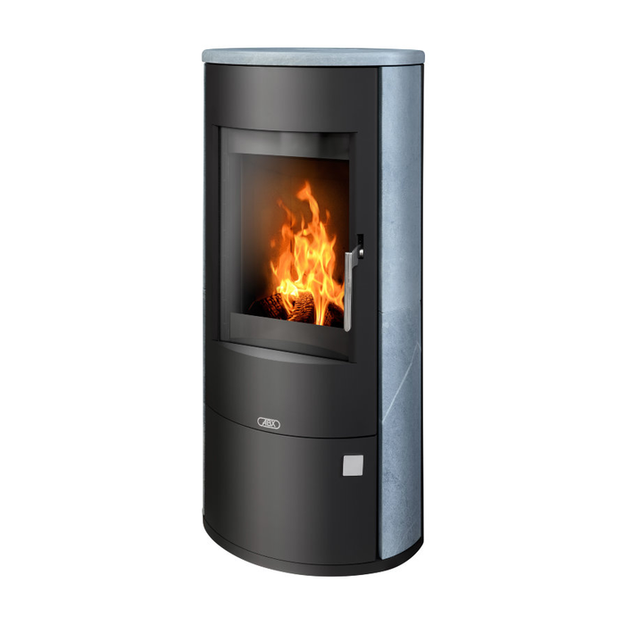 ABX Polar Aspen 7 черная сталь, мокка крем с верхней плитой дровяная печь