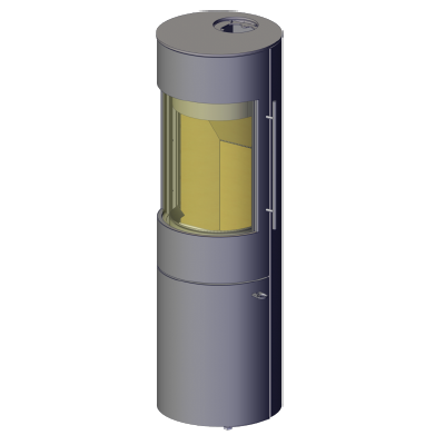 ABX Polar Texas L черная сталь дровяная печь