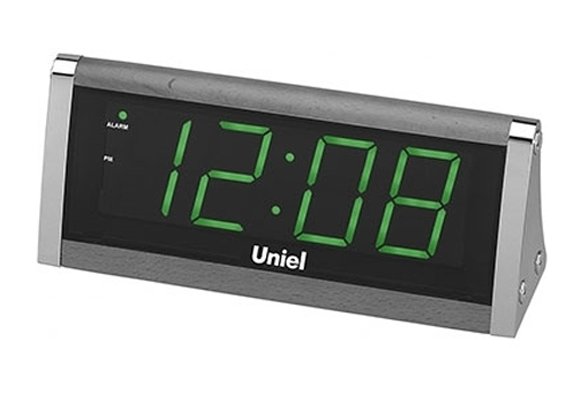 Uniel UTL-12GBr от батареек часы электронные от сети