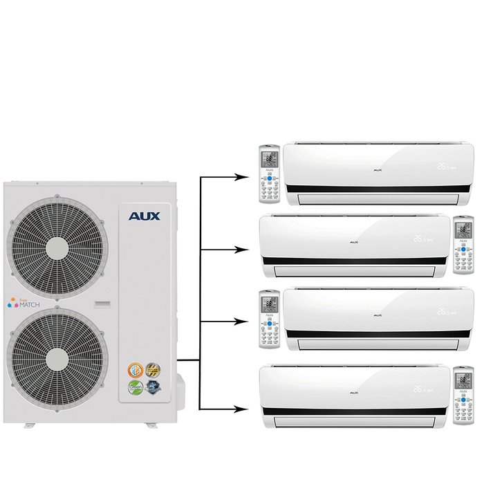 AUX AM4-H36/4DR1/AMWM-H07\4R1*4шт мульти сплит-система на 4 комнаты