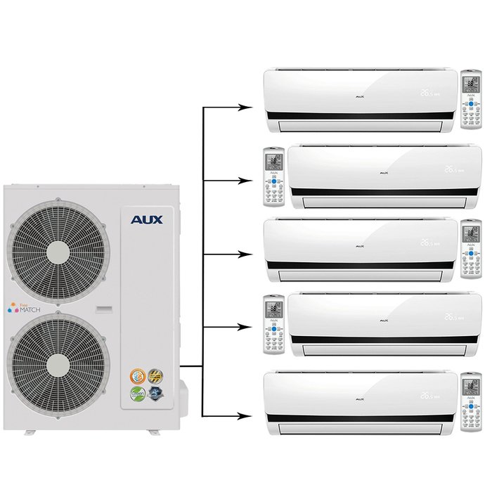 AUX AM5-H42/4DR1/AMWM-H09\4R1*5шт мульти сплит система на 5 комнат