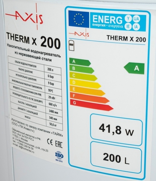 AXIS Therm X 200 бойлер косвенного нагрева