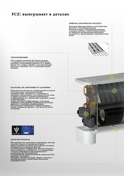 Aermec FCZ 400 ACT напольно-потолочный фанкойл до 5 кВт