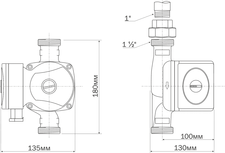 Aquario PRIME-B1-328-180 циркуляционный насос