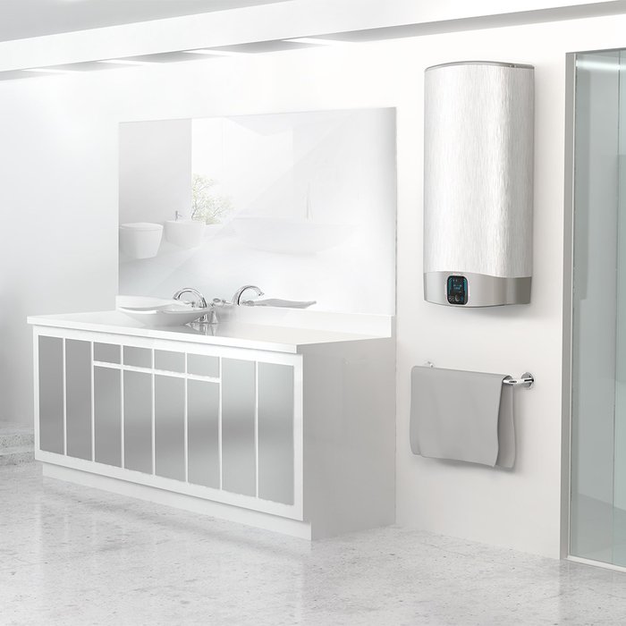Ariston ABS VLS EVO INOX QH 100 для установки в ванной водонагреватель из нержавеющей стали