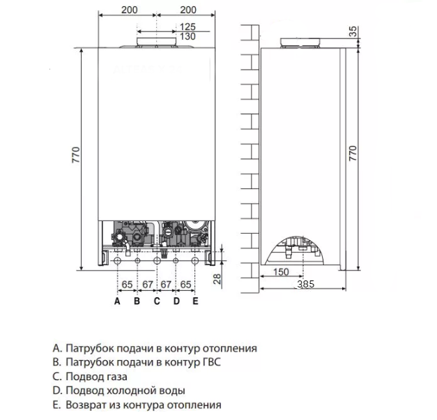 Ariston GENUS ONE SYSTEM 35 настенный газовый котел