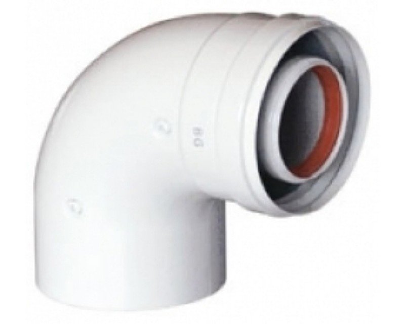 Ariston Gi7S D60/100 90о угол дымохода