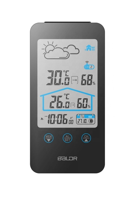 BALDR B0201WST2H2 (черный) цифровая метеостанция
