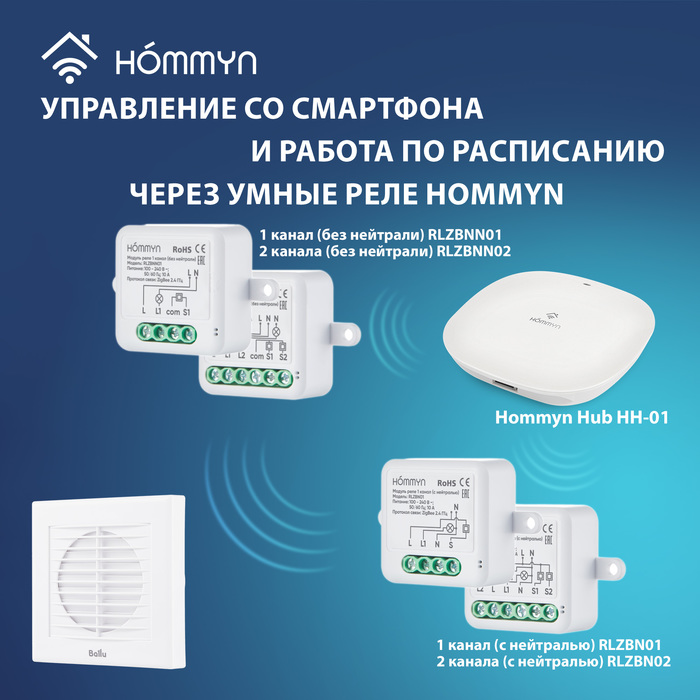 Ballu BAF-EX 120 G вытяжка для ванной диаметр 120 мм