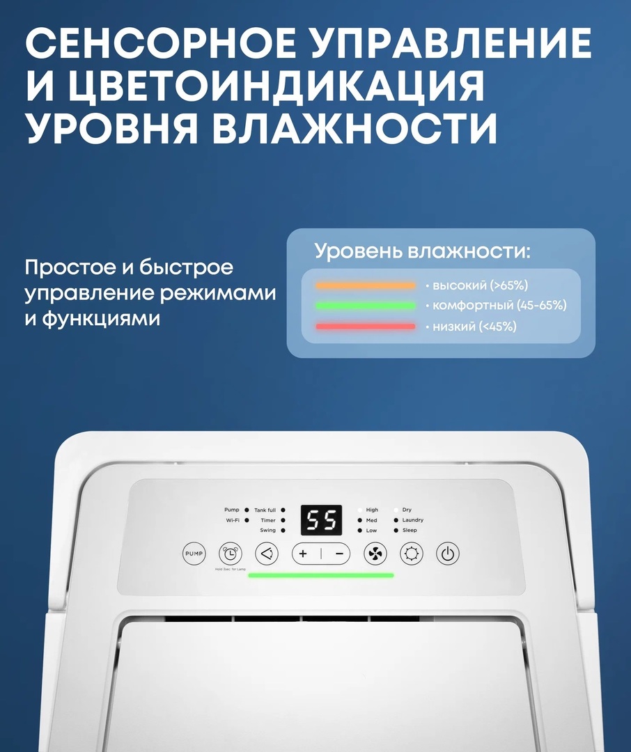 Ballu Smart Duty Wi-Fi BD60T SD бытовой осушитель воздуха