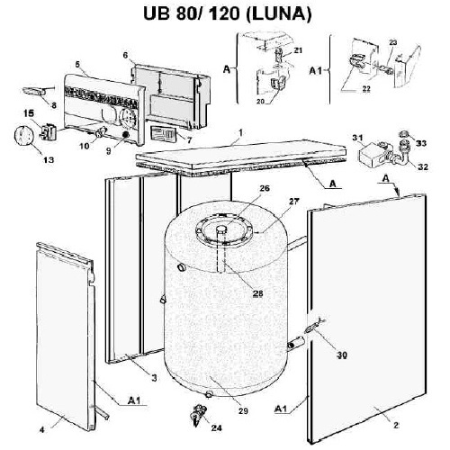 Baxi UB 120 бойлер косвенного нагрева