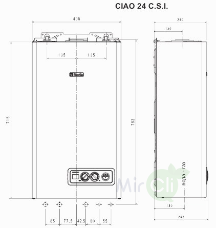Beretta CIAO NORD 24 CSI настенный газовый котел