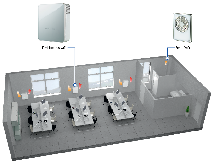 Blauberg FRESHBOX E2-100 ERV WiFi приточно-вытяжная установка