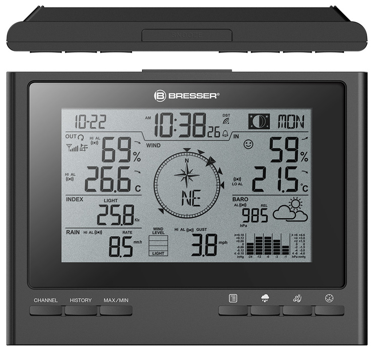 Bresser "7 в 1" ClimateScout Exclusive, черная (77552) цифровая метеостанция