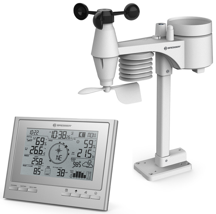 Bresser "7 в 1" ClimateScout Exclusive, серебристая (78434) цифровая метеостанция