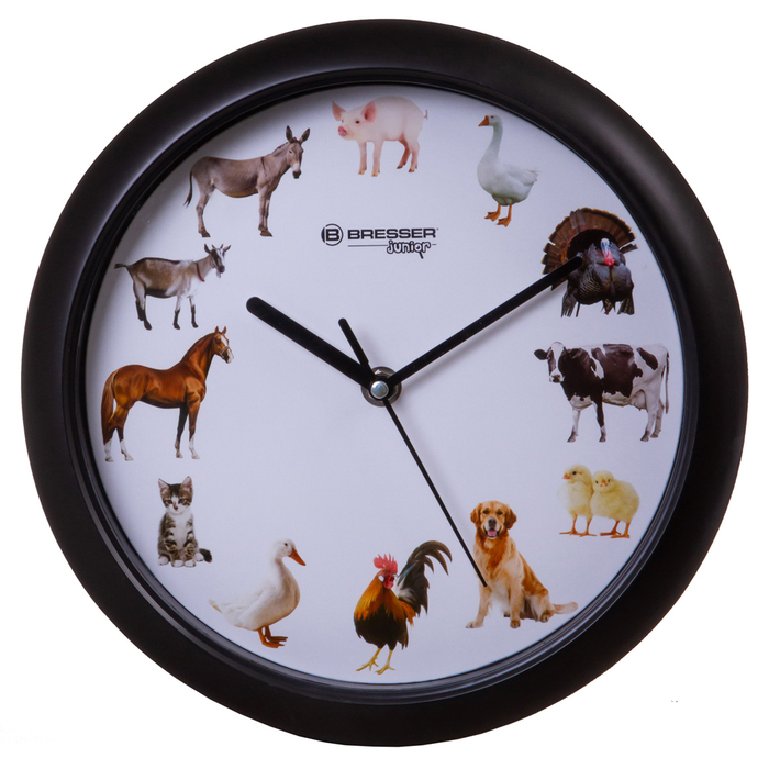 Bresser Junior 25 см с животными проекционные часы