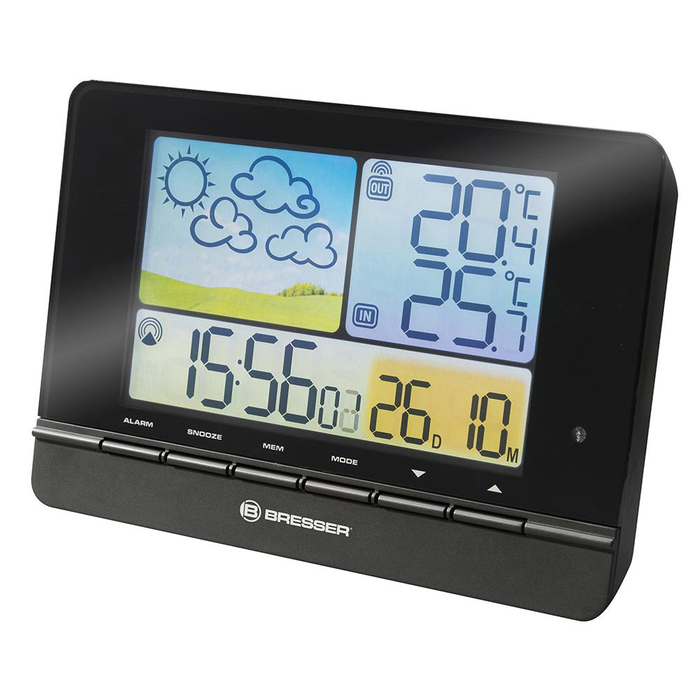 Bresser MeteoTrend Colour с радиоуправлением (черная) (71135) цифровая метеостанция