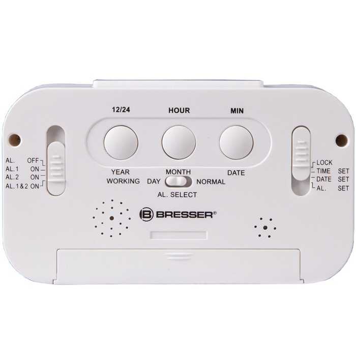 Bresser MyTime Duo LCD (белые) проекционные часы
