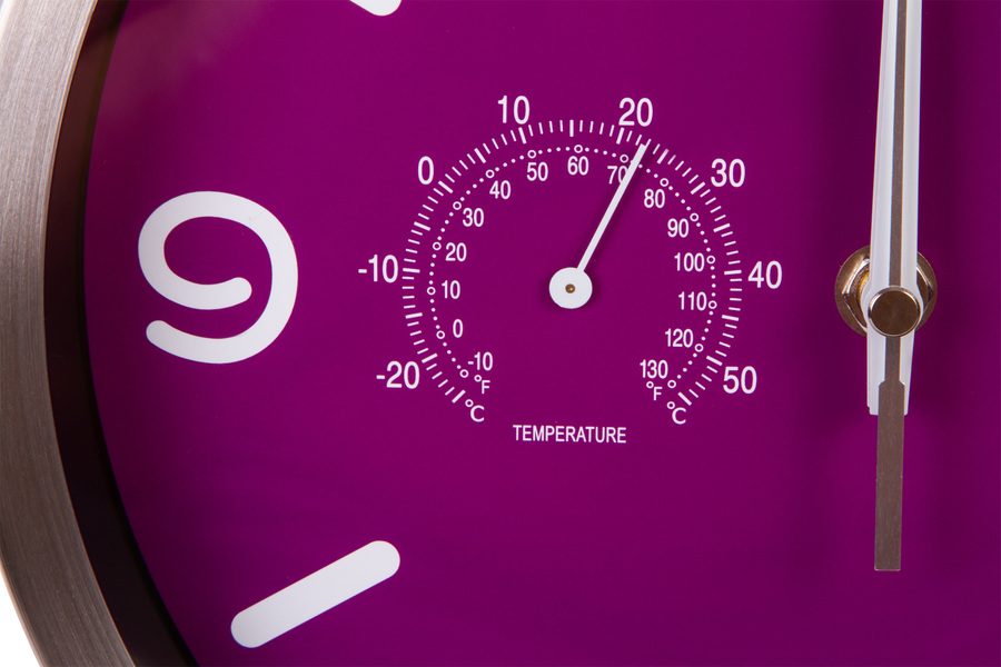 Bresser MyTime ND DCF Thermo/Hygro, 25 см, фиолетовые проекционные часы