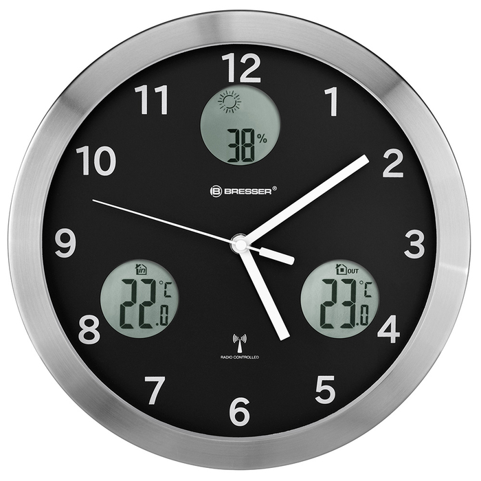 Bresser MyTime io 30 см (черная) (74670) цифровая метеостанция