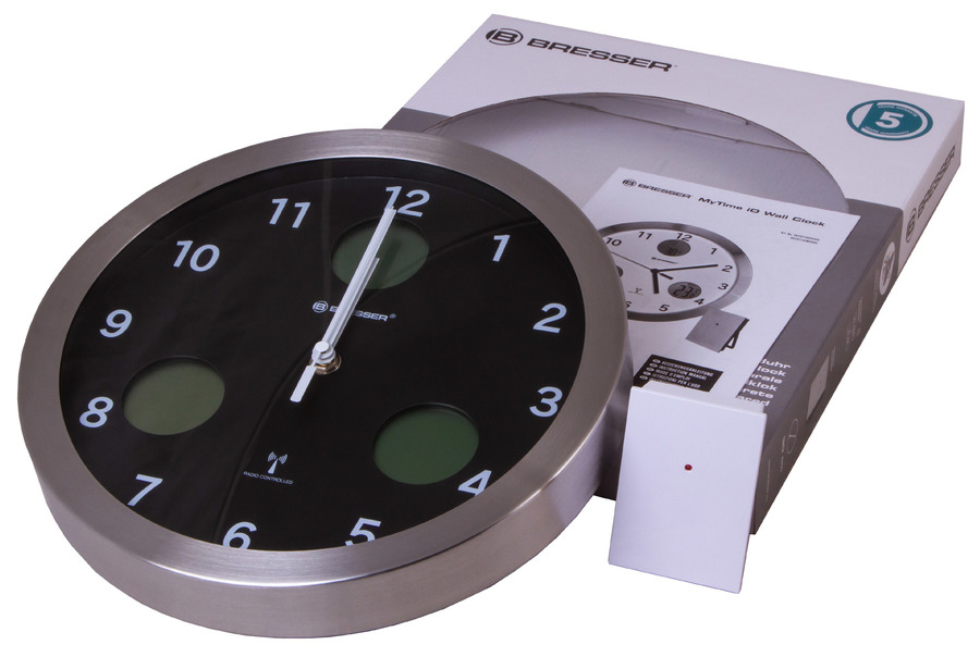 Bresser MyTime io 30 см (черная) (74670) цифровая метеостанция