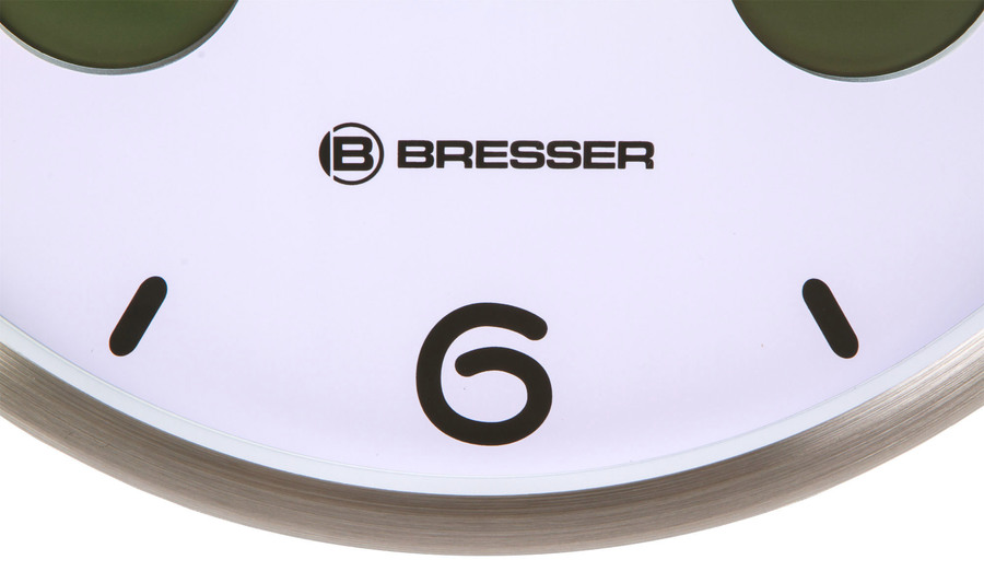 Bresser MyTime io NX Thermo/Hygro, 30 см, белые проекционные часы