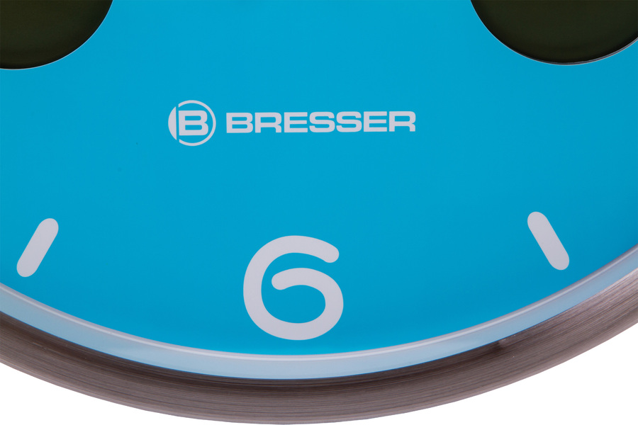 Bresser MyTime io NX Thermo/Hygro, 30 см, голубые проекционные часы