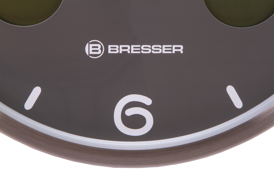 Bresser MyTime io NX Thermo/Hygro, 30 см, серые проекционные часы