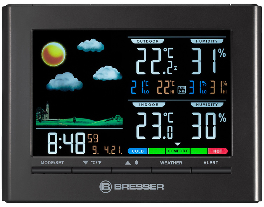 Bresser Neomeo с цветным дисплеем (77144) цифровая метеостанция