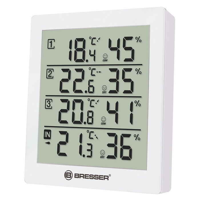 Bresser Temeo Hygro Quadro (белая) (73258) цифровая метеостанция