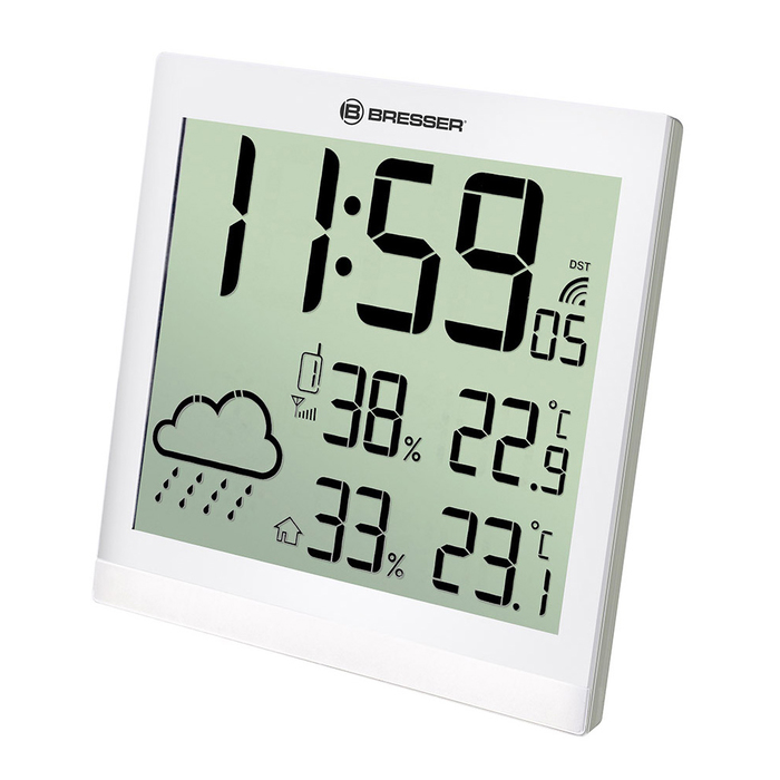 Bresser TemeoTrend JC LCD с радиоуправлением (белая) (73268) цифровая метеостанция
