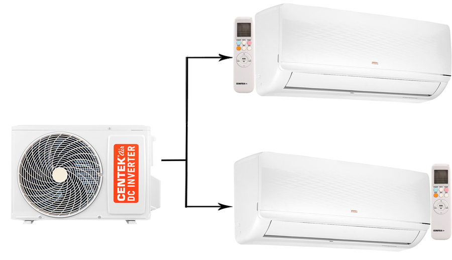 Centek CT-66AM2-H18/4DR3C/CT-66AMWM-H09/4R3B(FX)*2 мульти сплит-система