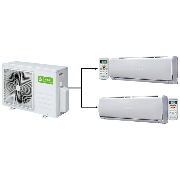 Chigo C2OU-14HVR1/CSG-07HVR1(J150)*2шт мульти сплит-система на 2 комнаты