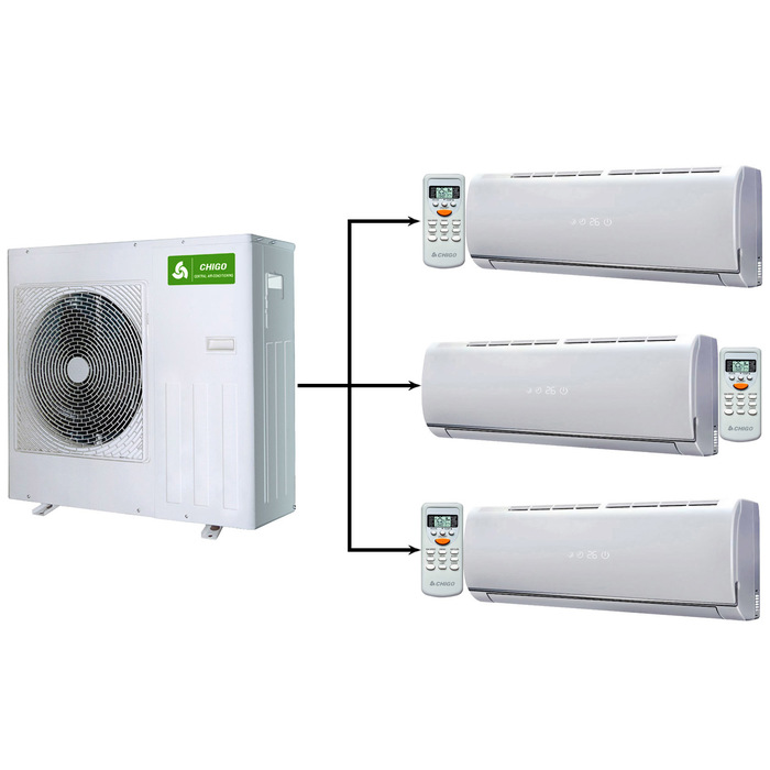 Chigo C3OU-27HVR1/CSG-09HVR1(J150)*3шт мульти сплит-система на 3 комнаты