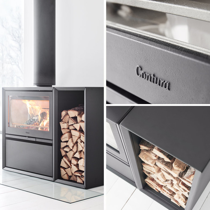 Contura 310G, стеклянная дверца, черный печь-камин