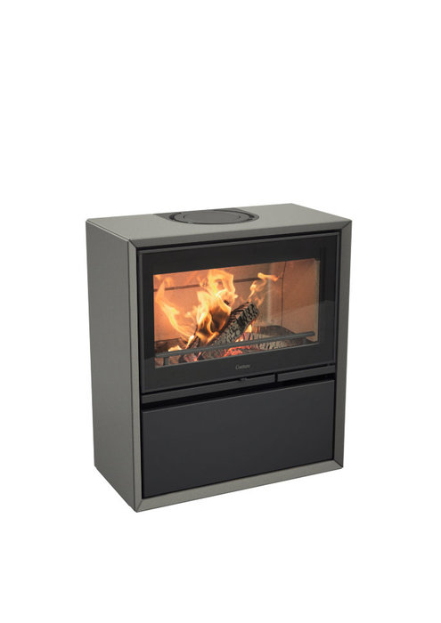 Contura 320AG, артстоун, стеклянная дверца, черный печь-камин