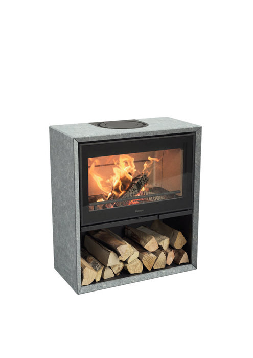 Contura 320TG, талькомагнезит, стеклянная дверца, черный печь-камин