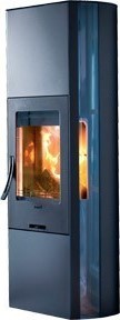 Contura 35 высокий, чугунная дверца, черный печь-камин