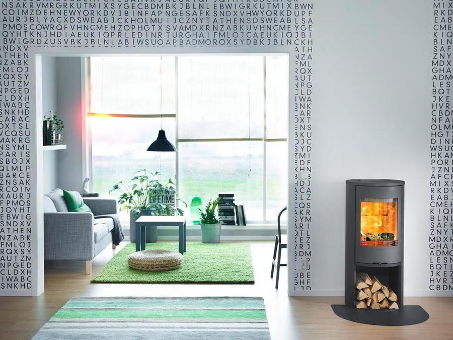 Contura 510:1 Style, чугунная дверца, черный печь-камин