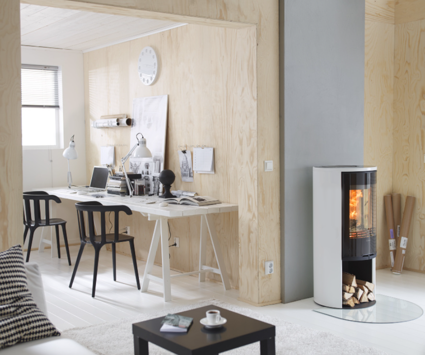Contura 510G:2 Style, стеклянная дверца, белый печь-камин