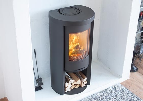 Contura 520 Style, сталь, чугунная дверца, черный печь-камин
