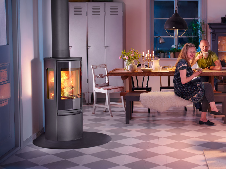 Contura 556G:1 Style, стеклянная дверца, черный печь-камин