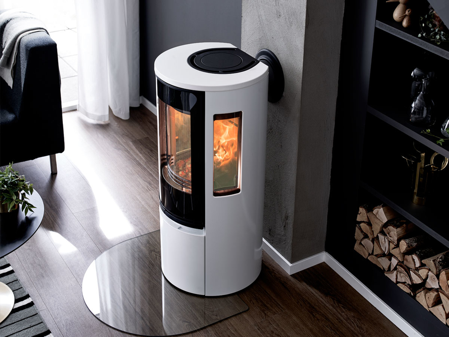 Contura 556G:2 Style, стеклянная дверца, белый печь-камин