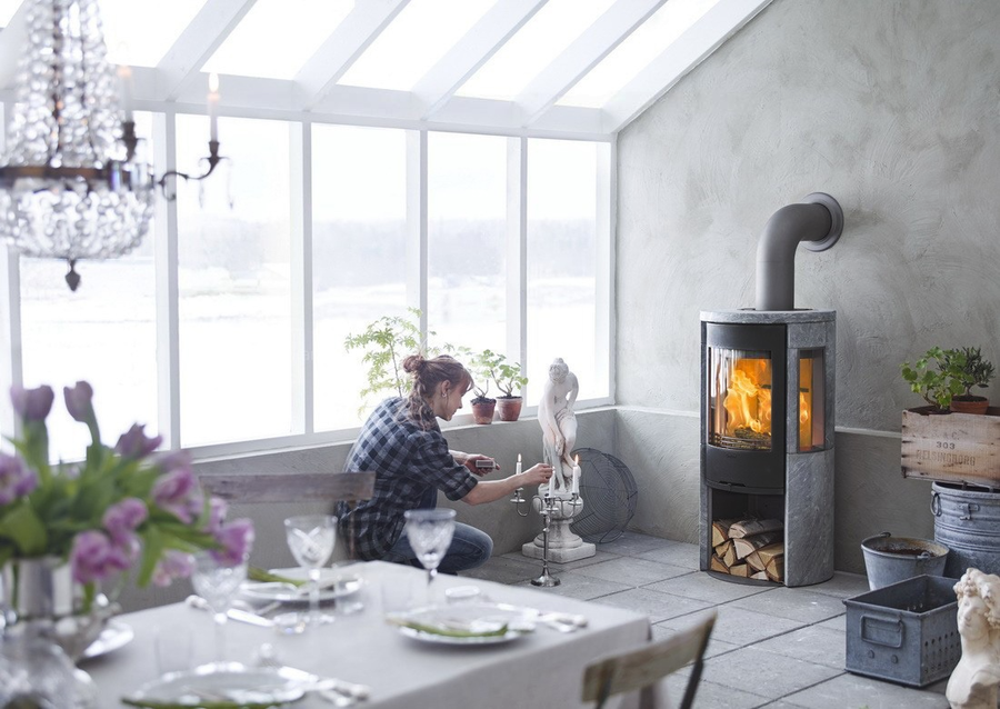 Contura 556T Style, талькомагнезит, черный печь-камин