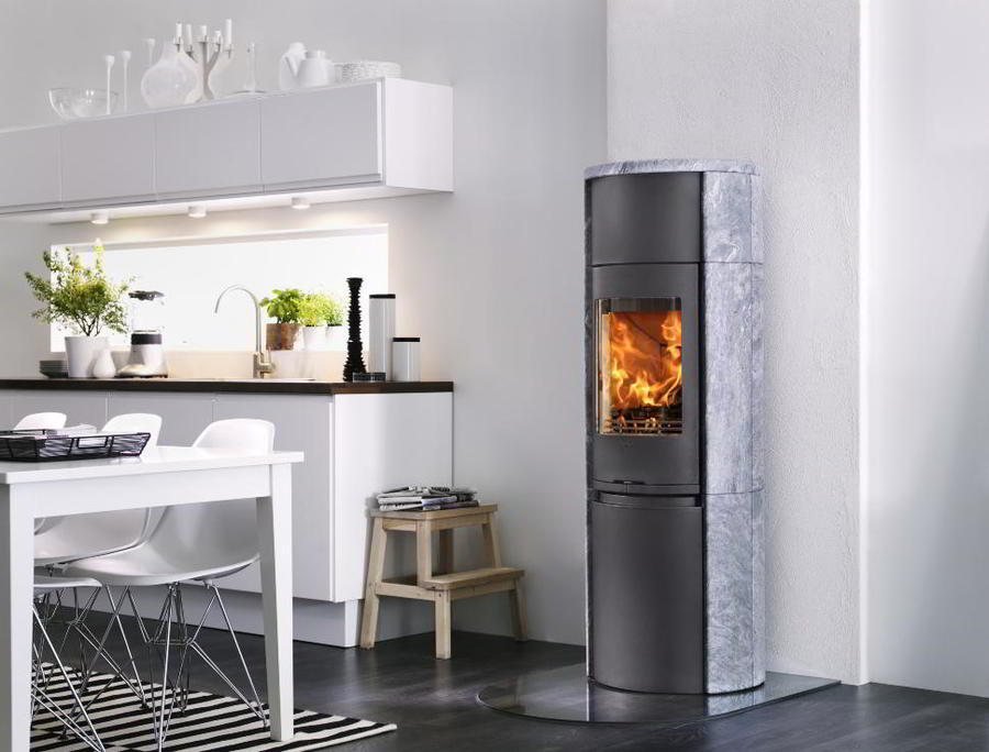 Contura 590T Style, чугунная дверца, черный печь-камин