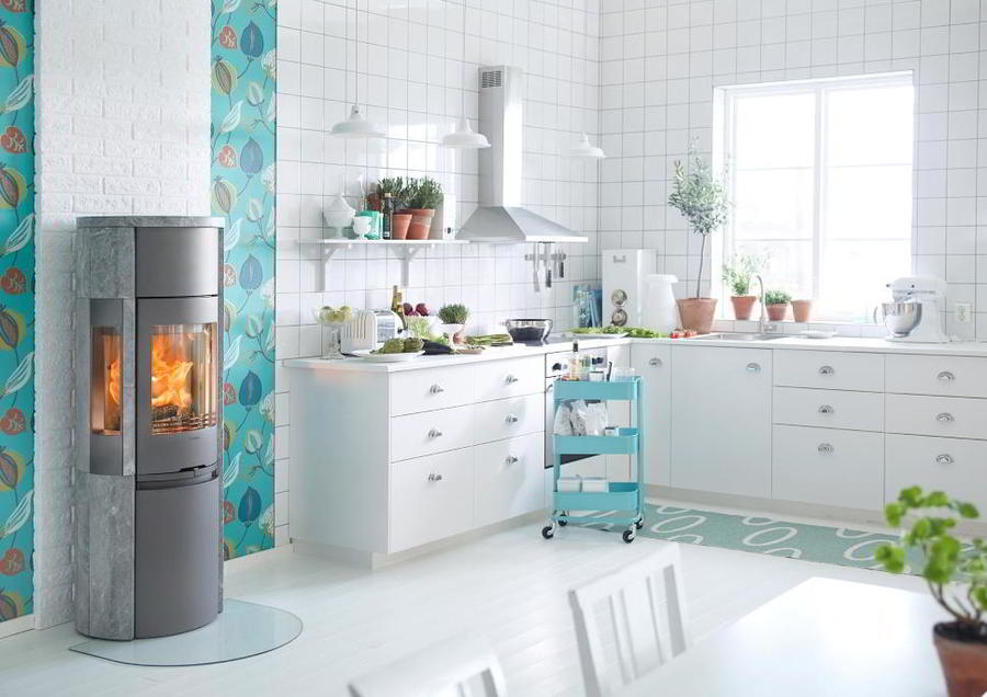 Contura 596T Style, талькомагнезит, черный или серый печь-камин