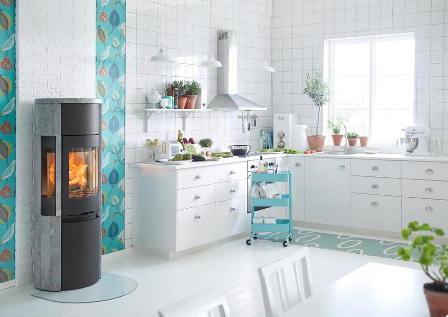 Contura 596T Style, талькомагнезит, черный или серый печь-камин