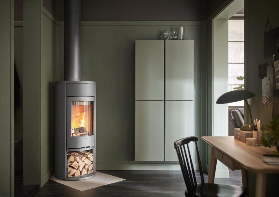 Contura 610:2 Style, чугунная дверца, черный печь-камин